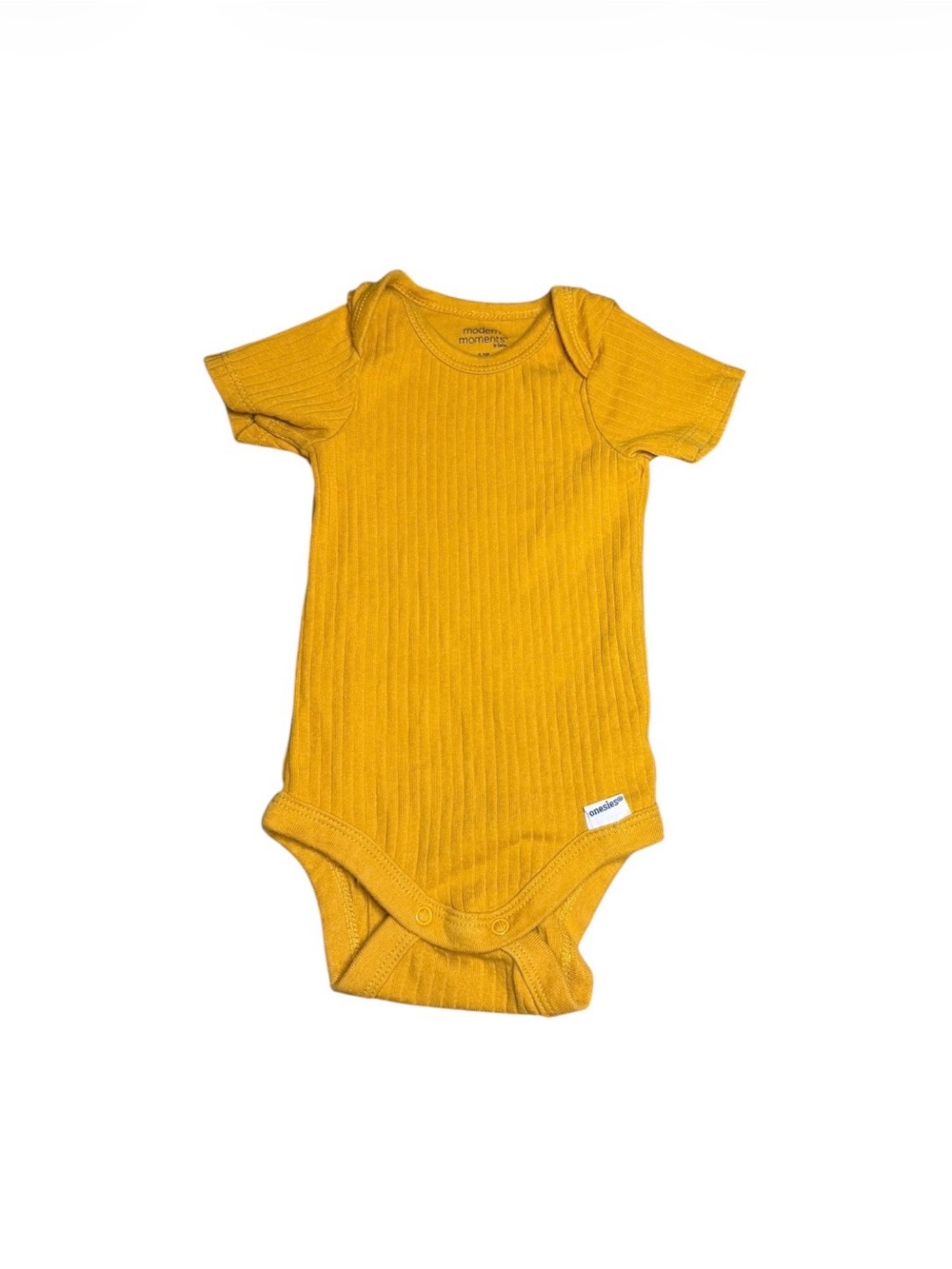 Yellow Ribbed Baby One-Piece